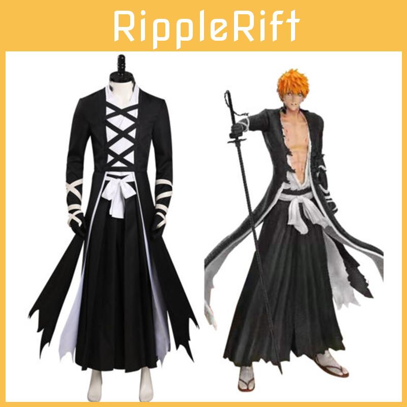 Authentic Bleach Kurosaki Ichigo Robe Cosplay Costume Halloween Carnival Role Play