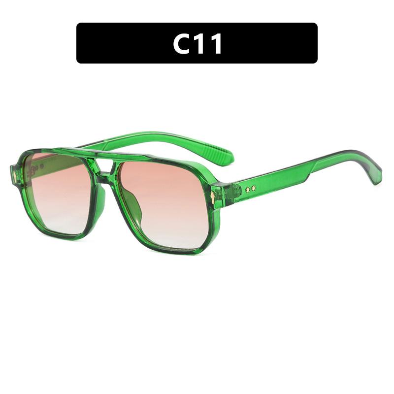 Brand Designer Luxury Big Frame Square Sunglasses Women For Men Vintage Punk Sun Glasses Rivet Popular Outdoor Shades Uv400