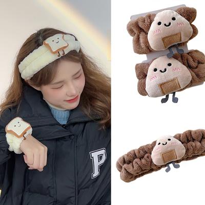 Напульсники Повязка на голову Скранчи Манжеты Повязки на запястья для умывания лица Впитывающее микроволоконное полотенце для умывания для макияжа и ухода за кожей