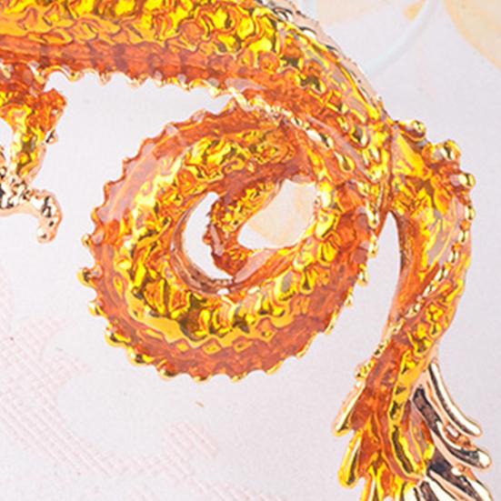 3D мультяшный 2024 год Дракона, кулон, брелок с драконом и инкрустацией стразами, цинк, счастливый китайский