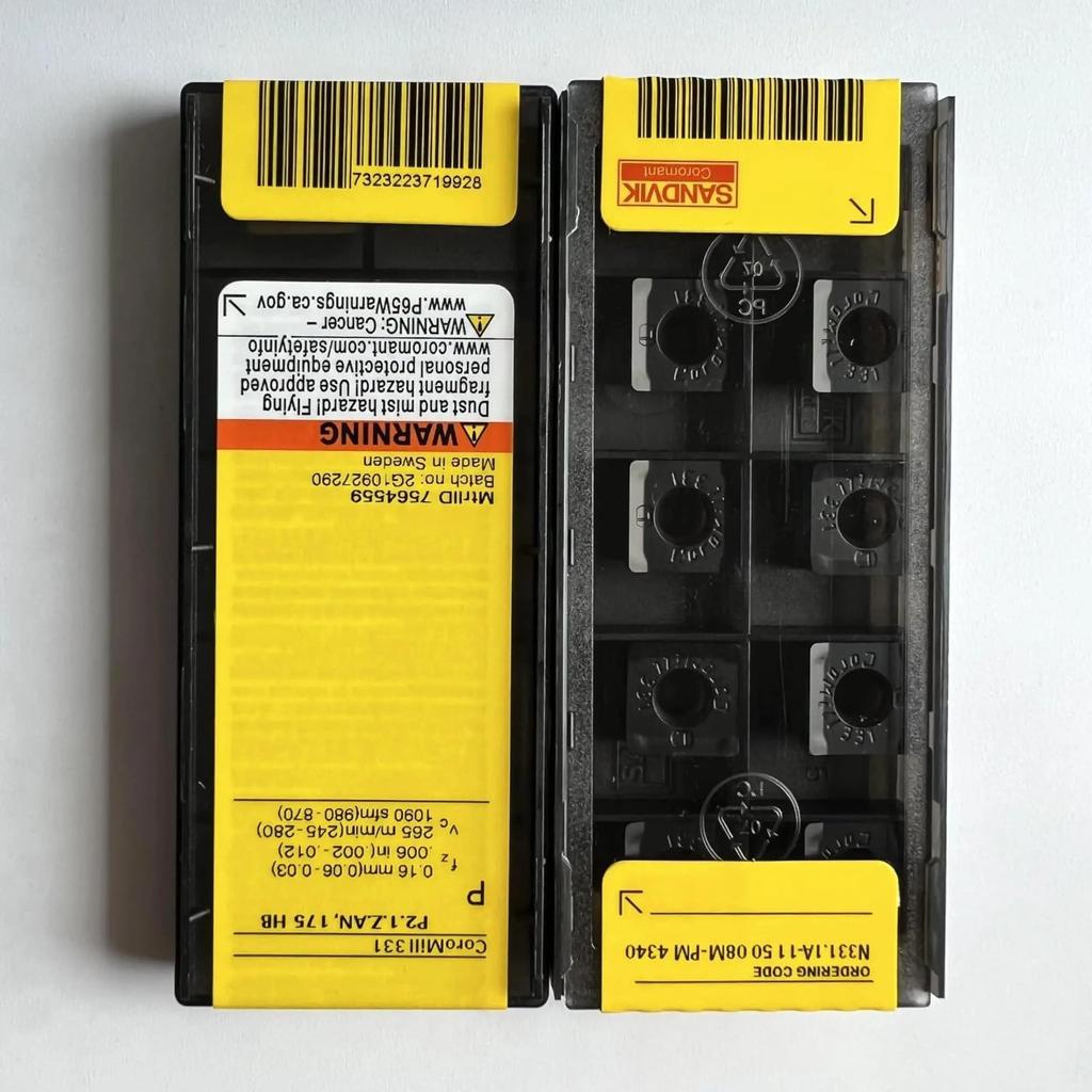 Original Sandvik / N331.1A-115008M-PM 4340 /Carbide CNC Blade 10 PCS