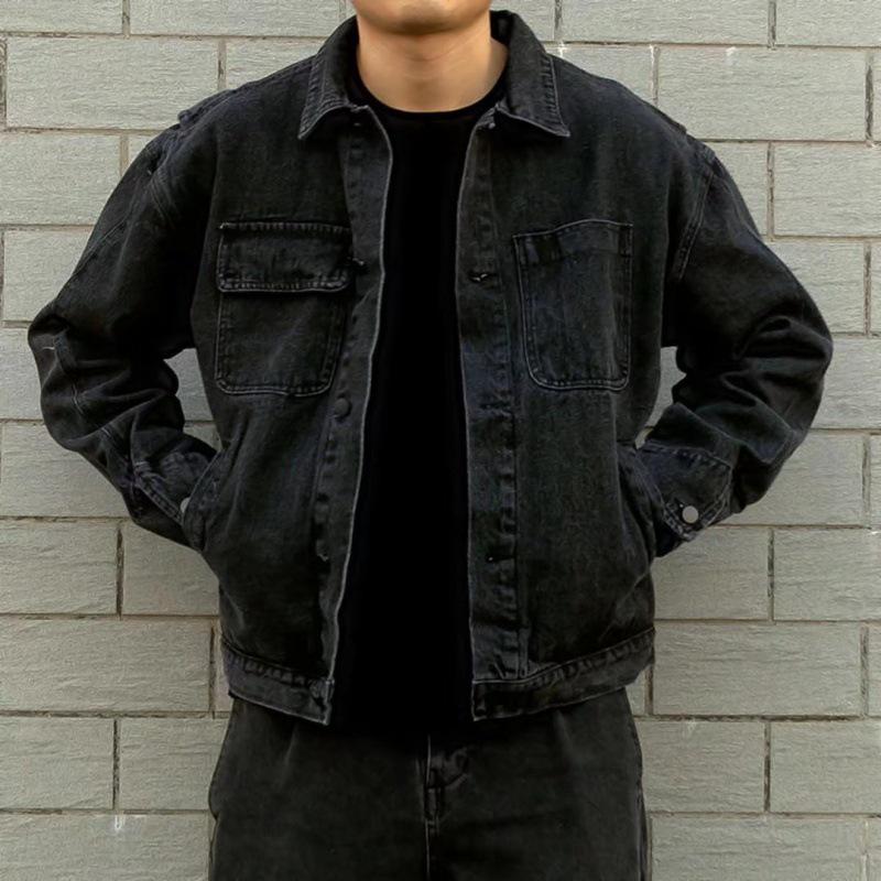 Мужская повседневная джинсовая куртка — свободный крой, универсальная и модная на весну и осень