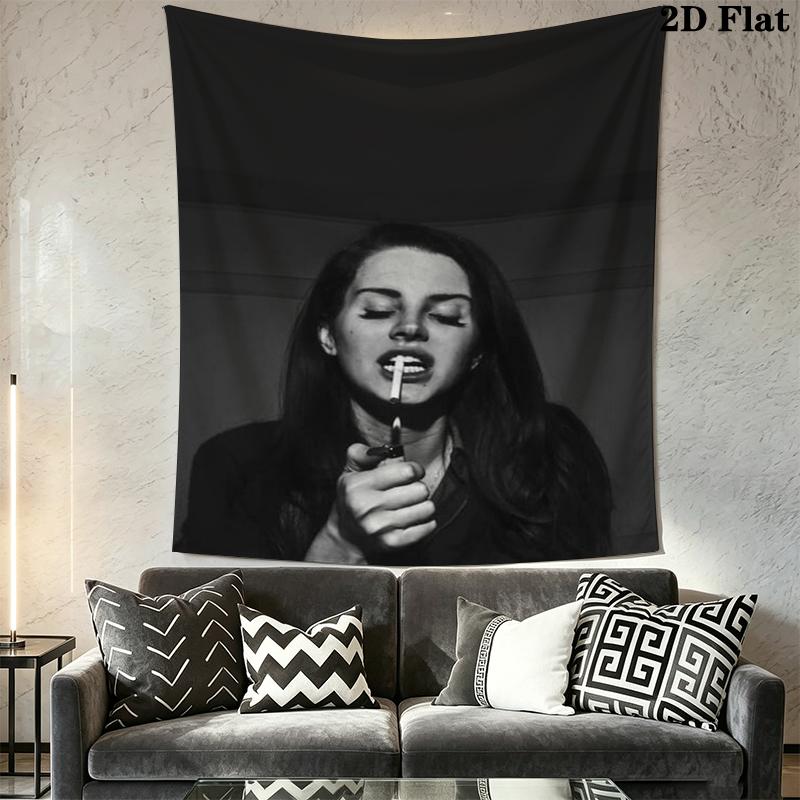 Lana Del Rey Wall Tapestry Aesthetic Wall Hanging Printed Fabric Blanket Decorative Tapestries for Bedroom Living Room Home Decor