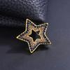 Luxury Rhinestone Star Brooch Pin for Elegant Suits