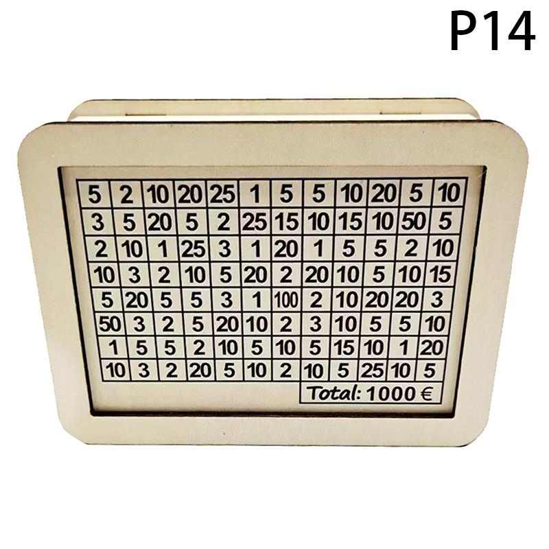 Декоративная копилка из натурального дерева со счетчиком, копилка ручной работы для творческих детей, цель по экономии денег 10000 евро