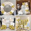 Sand White Balloons Garland White Metallic Gold Balloon Arch Kit Baby Shower Gender Reveal Wedding Anniversary Decoration Globos