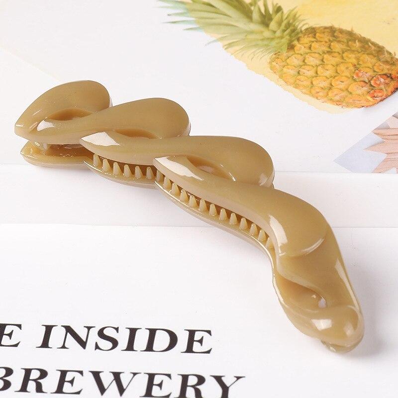 Модная заколка для волос «банан» с хвостиком для женщин, однотонная заколка для волос для девочек, заколки для хвоста, инструменты для укладки, аксессуары для головных уборов