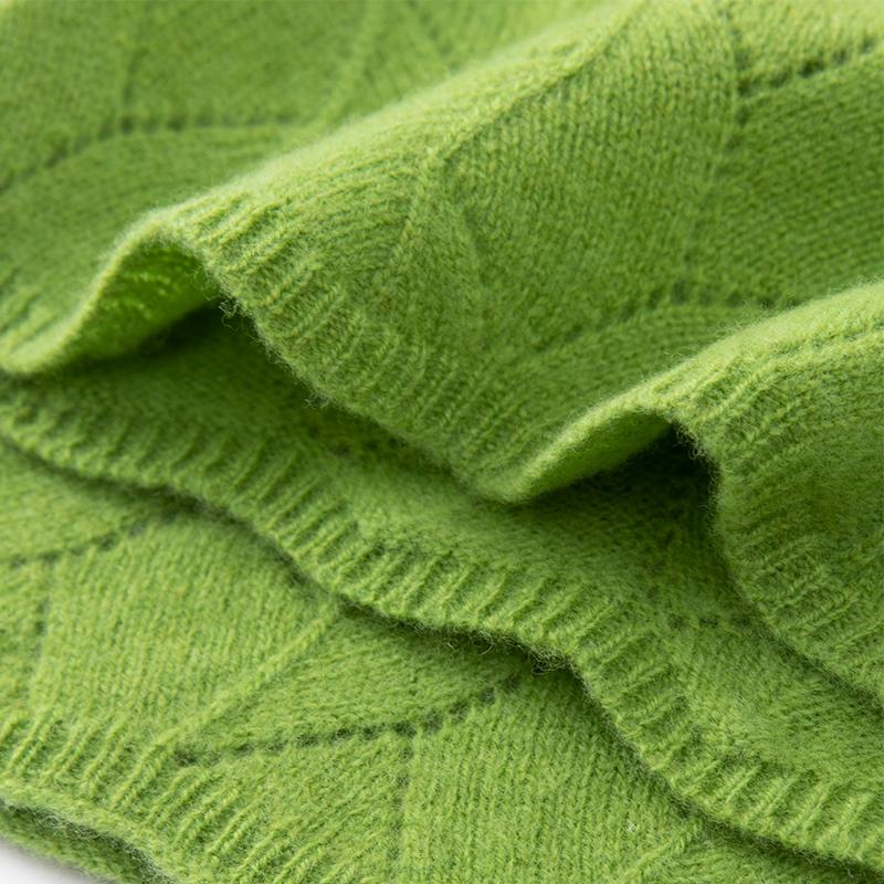 Women's Cashmere Neck Cover Qinghe Cashmere 30% Cashmere 70% Wool Women's Autumn and Winter Cashmere Scarf Soft and Warm