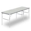 FIELDOOR Folding Aluminum Leisure Width 180cm X Depth 60cm X Height High and Low Work Table Table, Tri-Fold, 70cm/40cm [Aluminum-Like Silver],