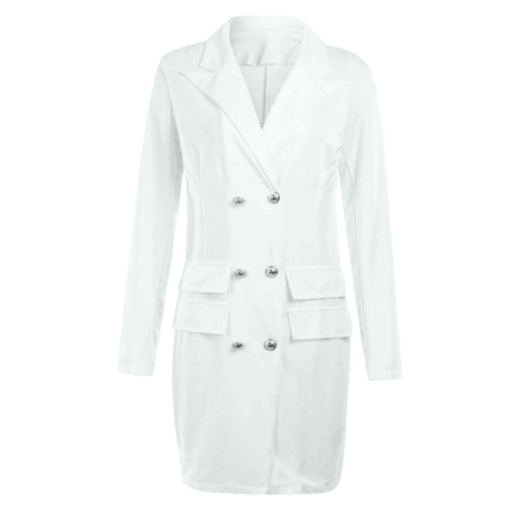 Блейзер с рукавами на груди, официальное рабочее облегающее платье, женское длинное двойное платье