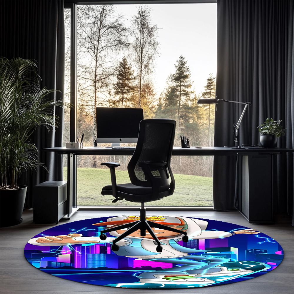 Subway Surfers Printed Round Rug Carpet Chair Rug Area Rug Entryway Doormats,for Office Chair Living Room Bedroom Kitchen Room.
