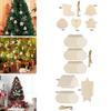 30Pcs Wooden Christmas Craft Shapes DIY Xmas Tree Decoration Hanging Baubles