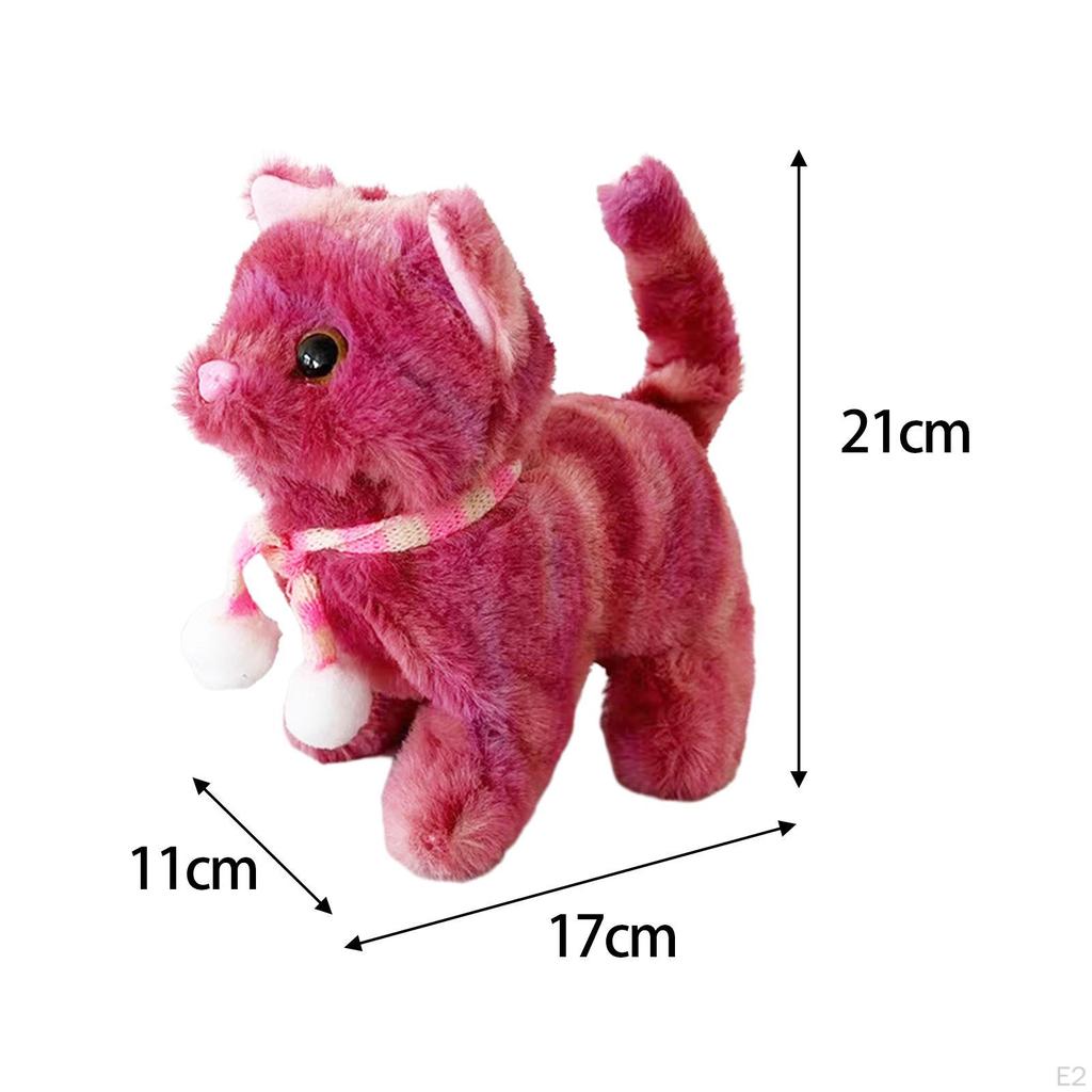 Электронная плюшевая игрушка-кошка, Анимированная роботизированная игрушка-котенок для детей, День рождения ребенка