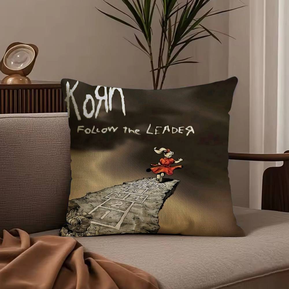 Rock Band K-Korn Наволочка Наволочка против пылевых клещей Невидимая молния шелковистый короткий плюш Чехол на подушку для дивана