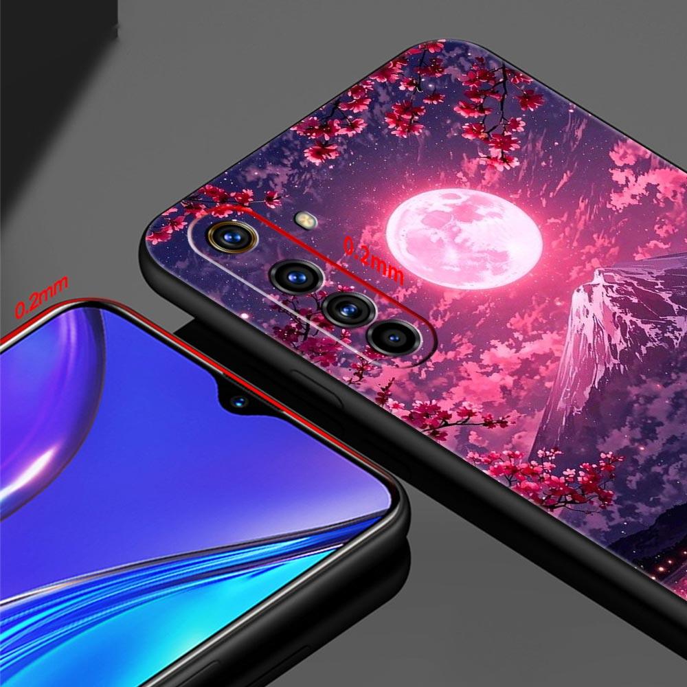 Розовый закат в горах Чехол для Realme C67 C63 C55 C53 C35 C25 C21 GT 2 3 5 6 10 11 12 13 Pro Plus 5G Мягкий ТПУ Чехол для телефона Fundas