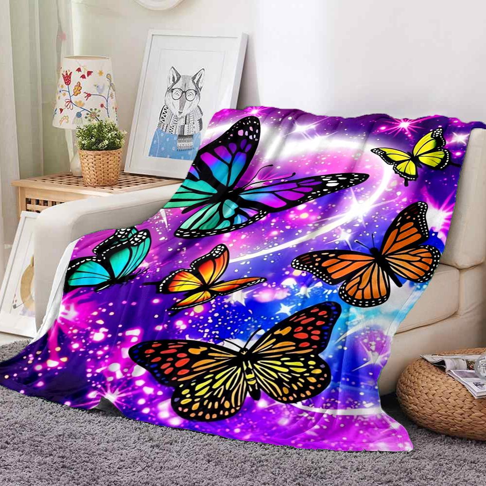 Butterfly Dreams Flannel Blanket Throw Blanket Soft Warm Sofa Bed Camping Car home Decor Unique Christmas Gift C9301575