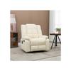 Fauteuil de massage - HOMCOM - Blanc crème - 8 points de massage - Inclinaison 165° - Télécommande incluse