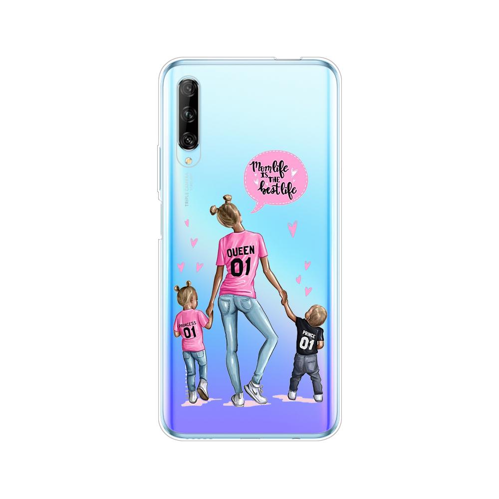 Silicon Phone Cover Case for Huawei P40 Lite E P40 Pro Cover for Huawei Y7P Y5P Y6S Y9S NOVA 5T Coque Baby Mom Girl and Boy