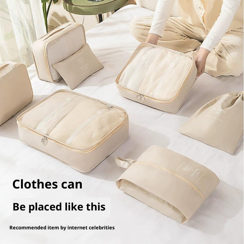 7 шт./набор Дорожный набор сумок для хранения Дорожная сумка для хранения одежды Сумки-органайзеры для багажа Косметичка Обувь Одежда Нижнее белье Сумка для сортировки