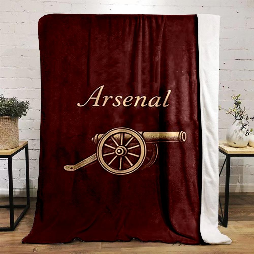 Arsenal Cannon Design printed Flannel blanket for bedroom, living room, sofa, and nap
