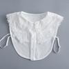 Women Embroidery Lace Detachable Lapel Fake Collar Shirt White Ruffles False Collar Woman Removable False Blouse Nep Kraagie