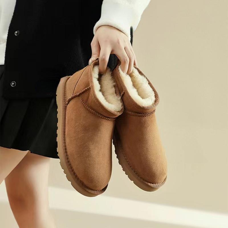 Австралийские мини-зимние зимние сапоги на платформе, женские овчинные меховые шерстяные пушистые дизайнерские теплые туфли до щиколотки с горчичными семенами