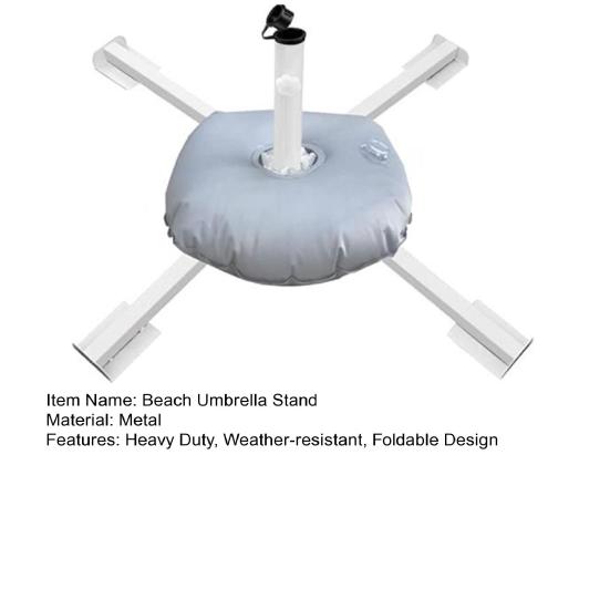 Подставка для пляжного зонта, прочное металлическое основание для зонта от солнца, устойчивое к погодным условиям, складное, регулируемое, портативное, держатель для зонта на открытом воздухе, на террасе и рынке
