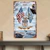 1pc Vintage US Navy Metal Aluminum Sign 8x12 Inches Durable Iron Wall Art Patriotic Military Decor for Home and Outdoor Spaces