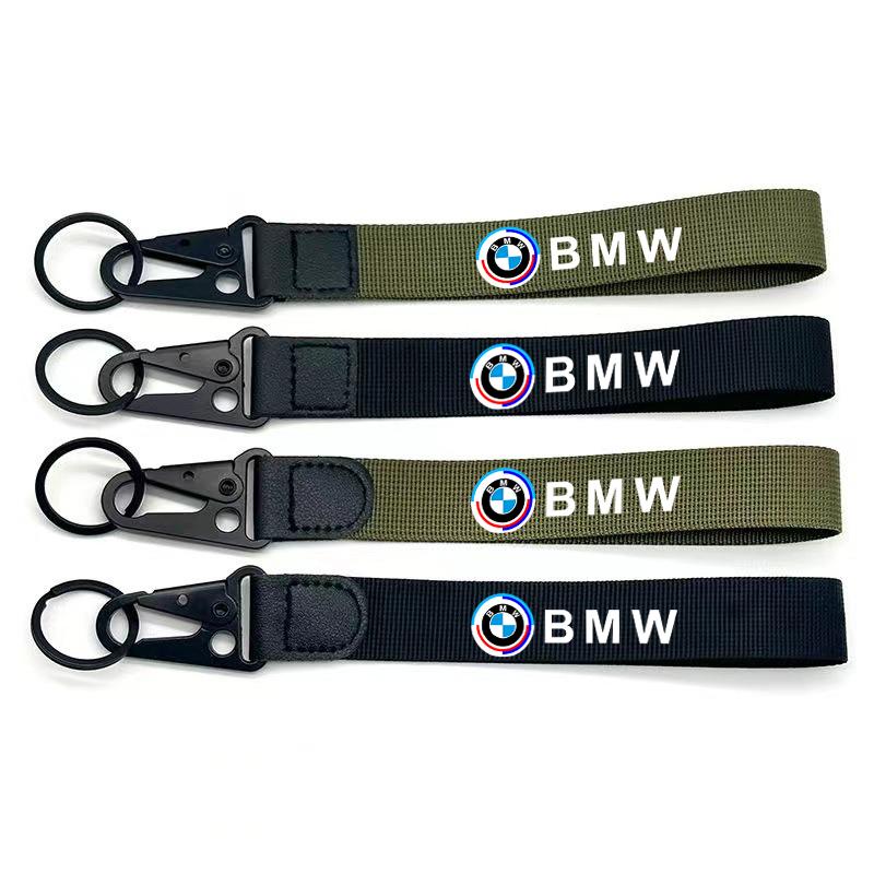 ZBIF1 Car Styling Nylon Keychain Embroidery Anti-loss Keyring For BMW F30 F10 E90 F20 E46 E60 E92 E91 E28 X3 X1 X2 E70 E39 E36 E87 X7
