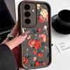 Винтажный чехол с принтом роз и ударопрочным узором для Samsung S24 FE S23 Ultra S22 A16 A55 A15 A35 A54 A25 A34 A14 Мягкий матовый защитный чехол для объектива из ТПУ