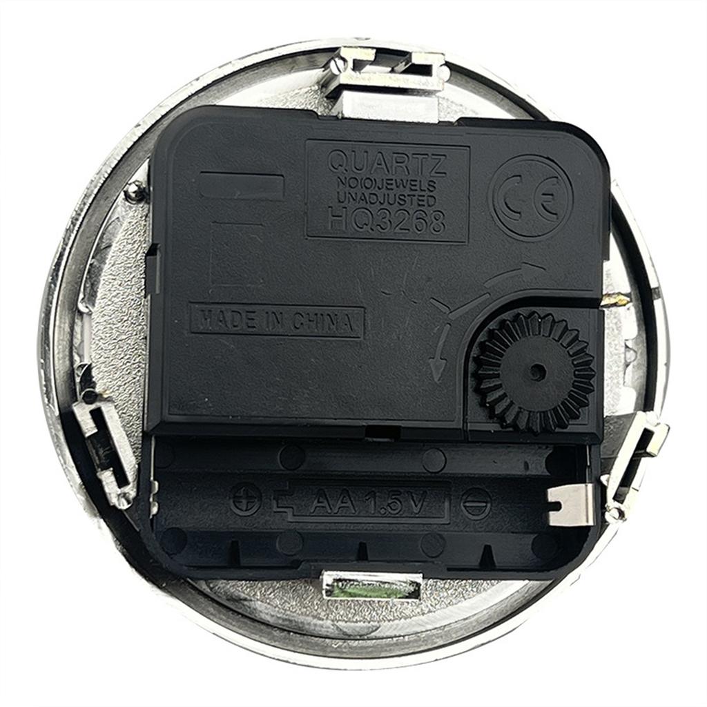 Миниатюрный кварцевый часовой механизм-вставка с круглым циферблатом 80 мм, серебристой окантовкой и арабскими цифрами для DIY и рукодельных проектов