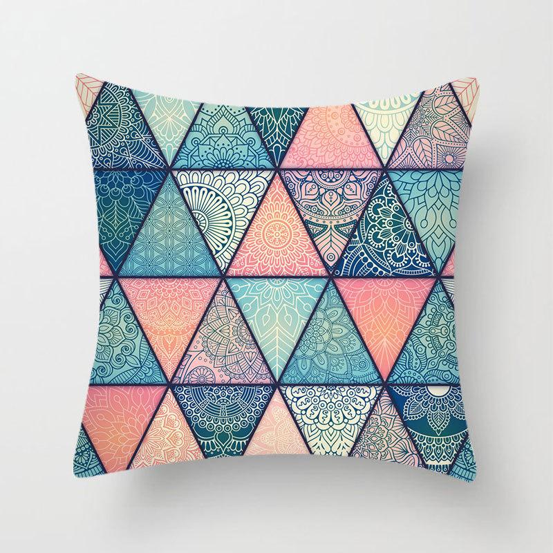 Стежка Красочный Принт Мандалы Наволочка Спальня Диван Подушка Персиковая Кожа Наволочка Домашняя