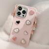 Sweet Love Pearl 17promax Apple 15 Mobile Phone Case Iphone13 Three Dimensional Gem 11 Suitable for 16 Soft Set