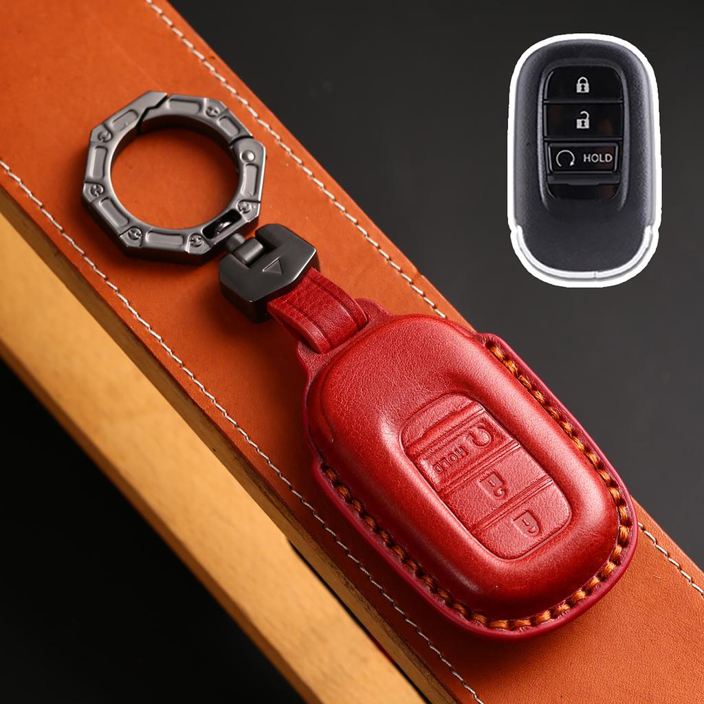 Натуральная кожа Чехол-футляр для брелока авто Ключница Подходит для Honda Civic 11-го поколения Accord Vezel Freed Pilot Zrv Ens1 Hrv Crv Автоаксессуары