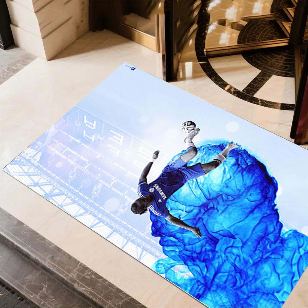 Benzema's Dynamic Soccer Moment Carpet Suitable for Decorate room Balcony Outdoor Playrooms Antislip Carpet Anime Office Decor