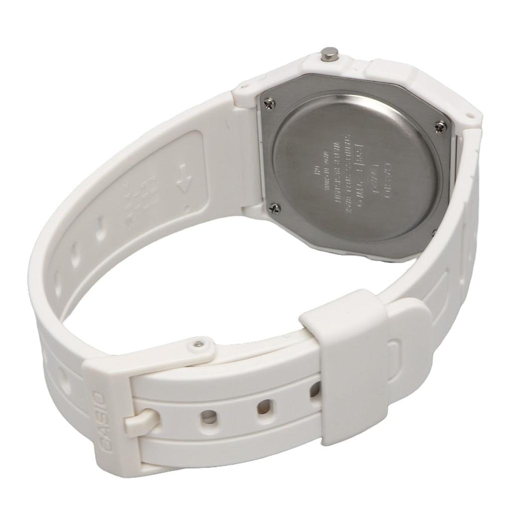 Casio Цифровые Унисекс Часы Биопластик Без Упаковки F-91WB-7A (Белый, Ремешок, Коробка)
