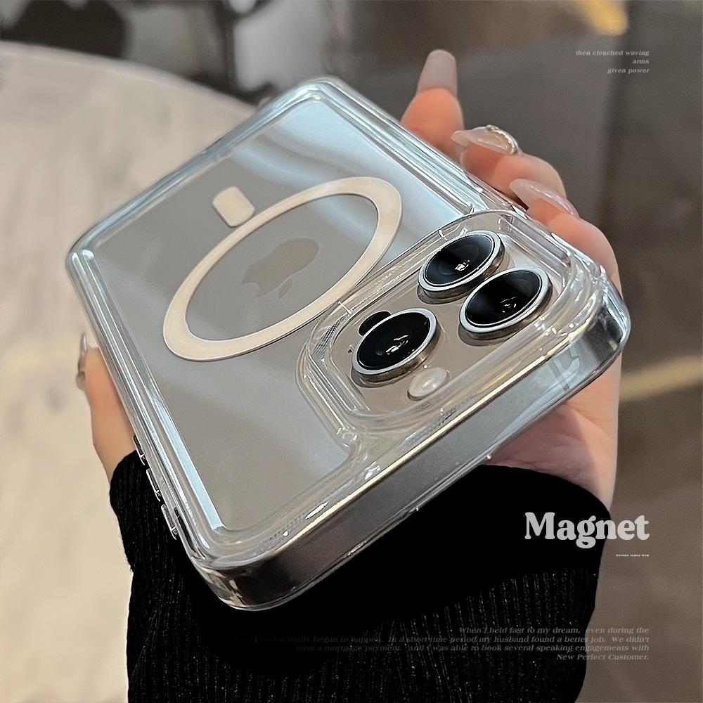Космический чехол с магнитной фиксацией для iPhone 16 Apple, чехол для телефона 13Promax, акриловый, противоударный 14, подходит для 15, продвинутый, жесткий