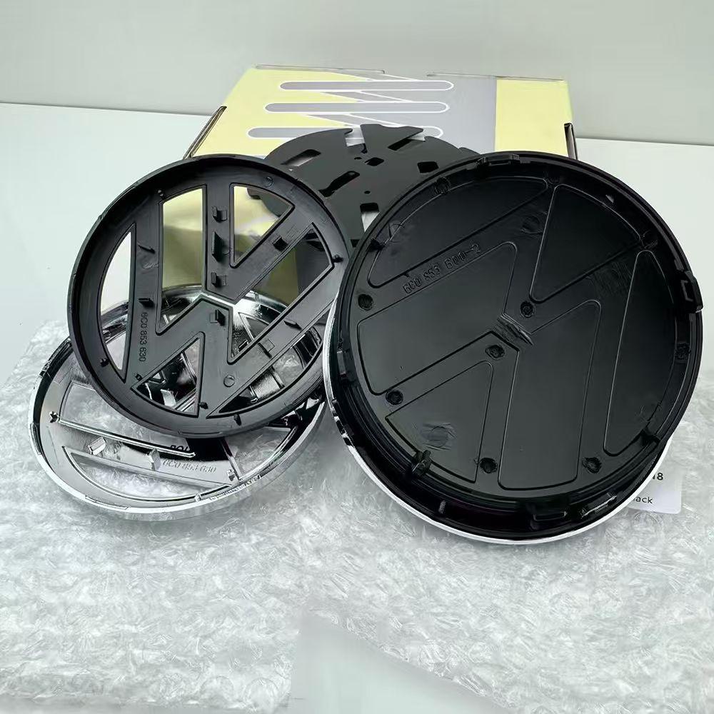 2026 Hot 2pcs 6C0 853 600 For VW Polo 2014-2018 Car Logo Emblem Hood Front And Rear Tail Mark Rear Badge Modification Accessories