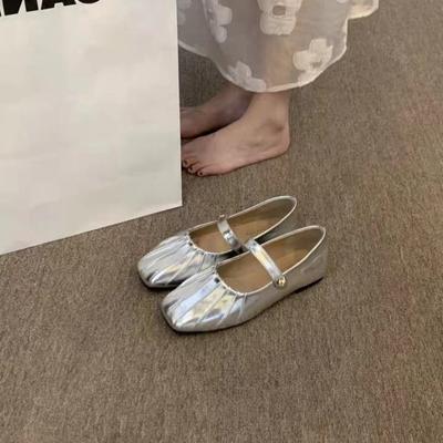 Женские туфли Мэри Джейн 2024 года, новые летние вечерние босоножки для беременных, туфли на плоской подошве с юбкой, маленькие кожаные туфли