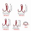 100PCS High Carbon Steel Treble Fishing Hooks Barbed Hook Set  Saltwater Fishing