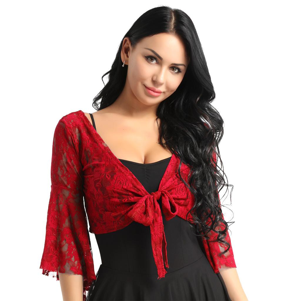 Women's Sheer Cover-up Belly Dance Cardigan Shrug Tops