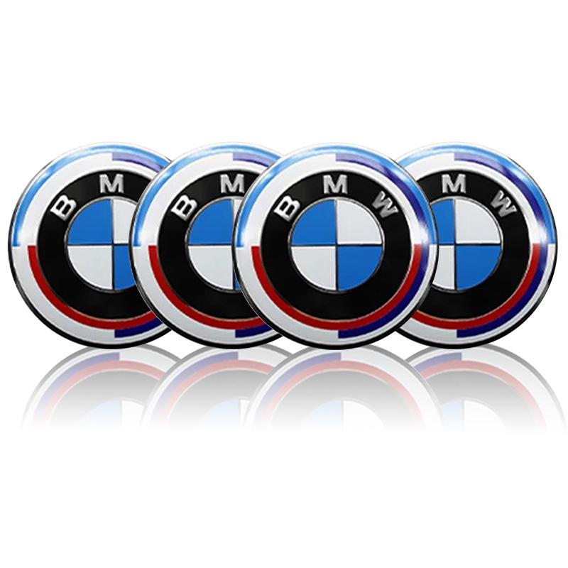 AAAXC1 4pcs Car Wheel Center Hub Cap Badge Logo Sticker For BMW M Performance E84 E87 X5 E70 F25 E90 E91 F01 F02 E60 E61 F10 F15 F30 M3