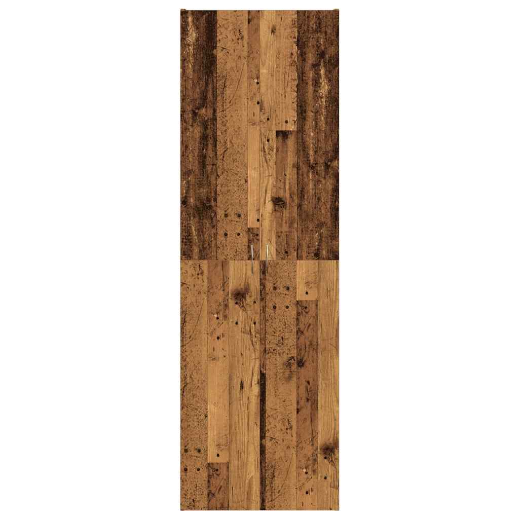 Highboard with Rustic Wood Look 60 x 32 x 190 cm Engineered Wood