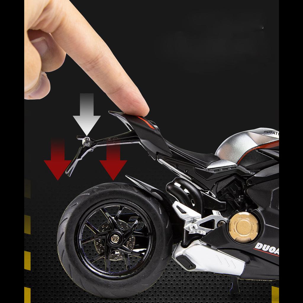 1/12 масштаб Panigale V4S, гоночная модель мотоцикла из сплава для беговых лыж, имитация игрушки, уличная модель мотоцикла, коллекция, подарок для детей