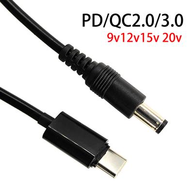 PD/QC2.0/3.0 линия-обманка TYPE-C на DC5.5-2.1/2.5 кабель-переходник 3A 5A кабель для ноутбука 9V 12V 15V 20V