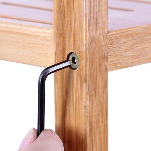 Bamboo Bathroom/kitchen/shoe Rack, 60 X 26 X 66 Cm Perfect for Bathroom, Living Room, Hallway, Kitchen or Balcony.