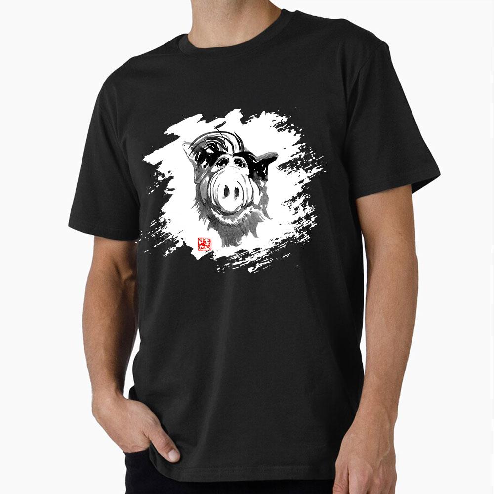 Boy's Casual Cotton Crew Neck T-shirt 80s Cartoon Gift t shirts 90s Retro Style ALF Character TV Show print tee 100% cotton Short Slee Unisex,gift,Top