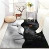 Black and White Lion Head Print Carpet for Bedroom Living Room Bedside Sofa Floor Mat Modern Home Decor Space Area Rug