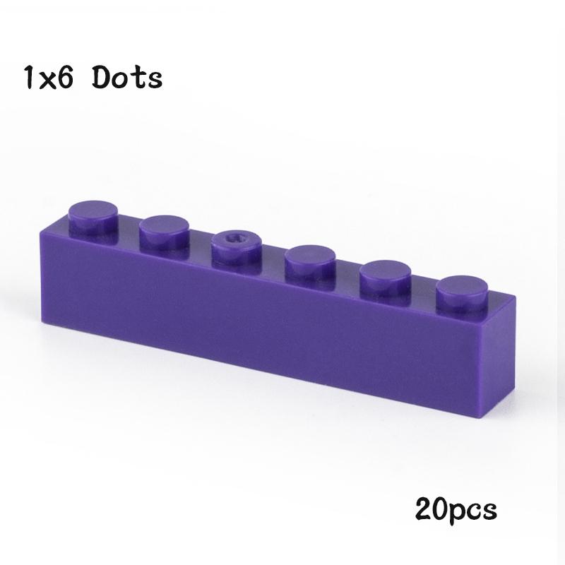 20 шт. Детали MOC 3009 Кирпичик 1x6 Совместимые DIY Сборка Строительные Блоки Частицы Детская Головоломка Игрушка Подарки на День Рождения
