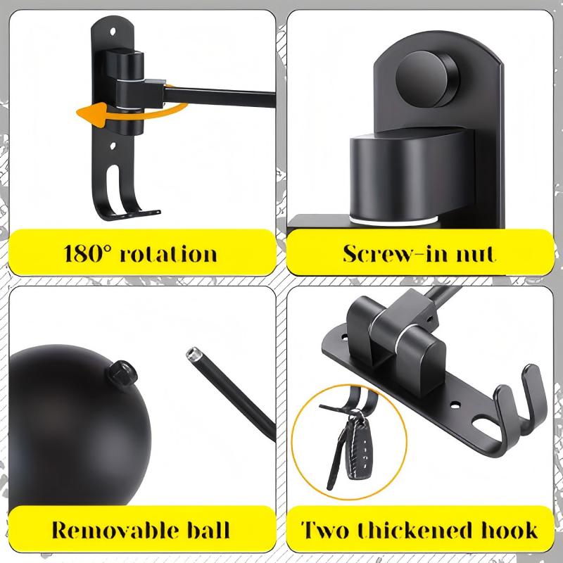 Motorcycle Helmet Rack Wall Mount Metal Hat Bike Helmet Holder Double Hook Display Helmet Hanger Stand Motorcycle Accessories